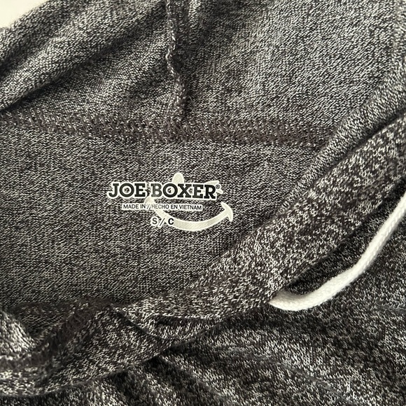 Joe Boxer Heather Grey/Black Pullover Hoodie with smiley face long Sleeves - S - Picture 8 of 10